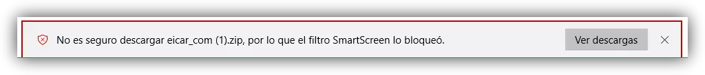 Descarga bloqueada en Microsoft Edge por SmartScreen
