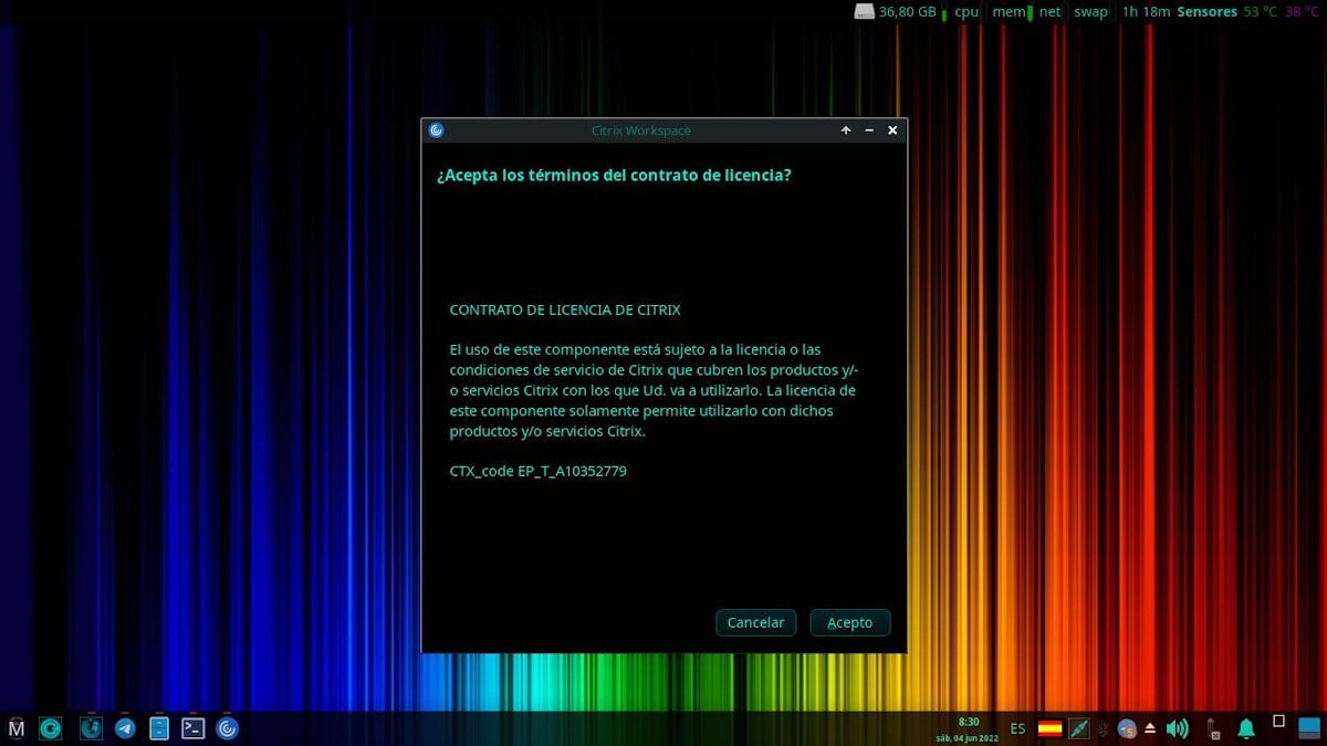Citrix Workspace Linux desde MilagrOS - Pantallazo 5