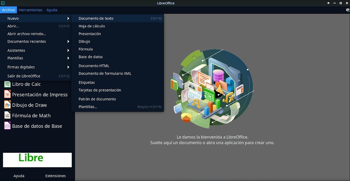 LibreOffice: Pantallazo 1