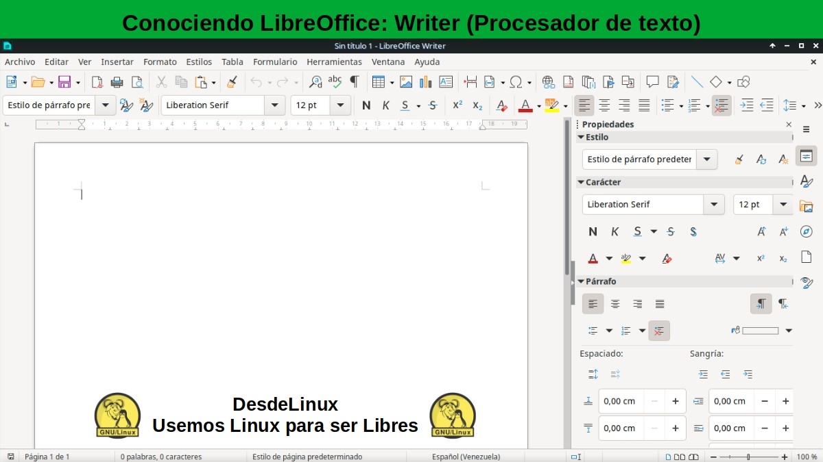 Conociendo LibreOffice - Tutorial 02: Writer