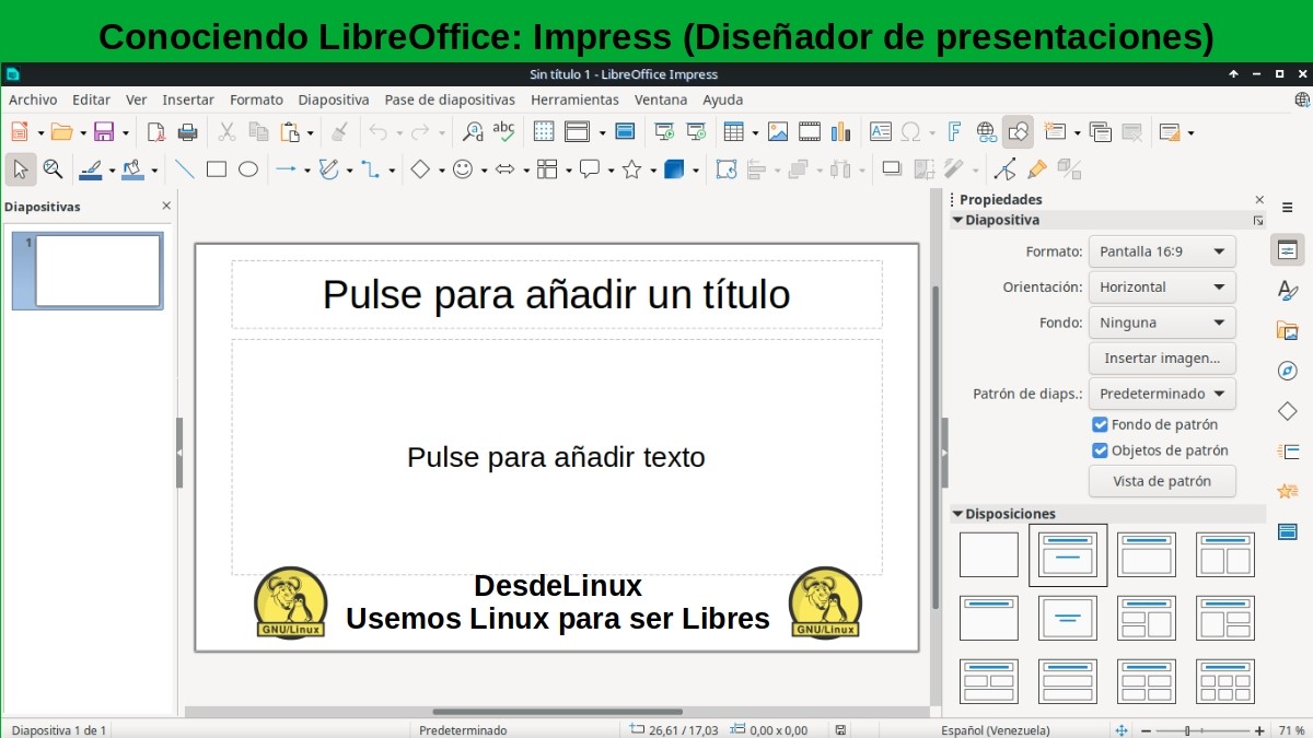 Conociendo LibreOffice - Tutorial 02: Impress