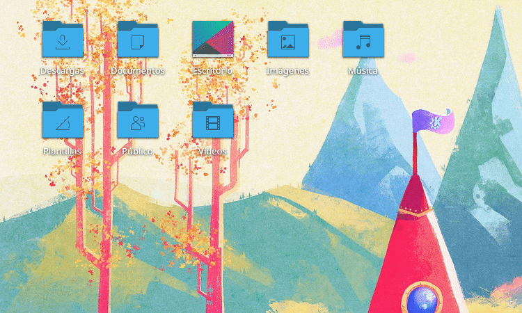 Iconos en el escritorio con Transparent Folder View para KDE Plasma
