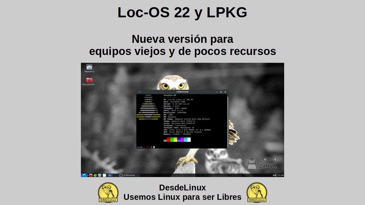 Loc-OS 22 y LPKG: Nueva versión para equipos viejos y pocos recursos