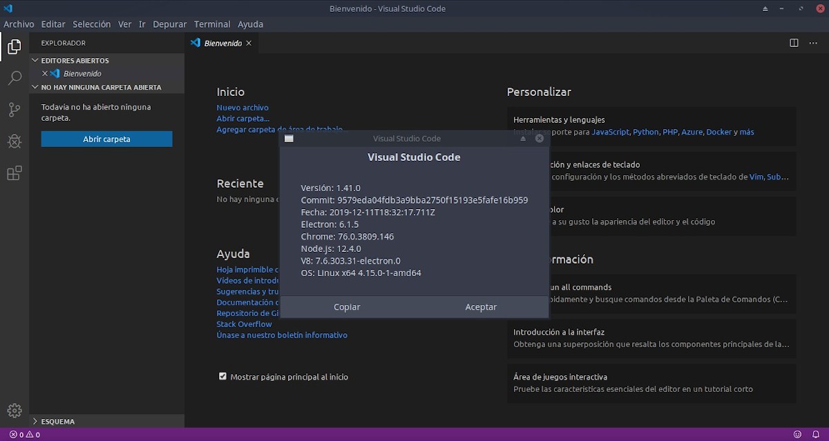 Visual Studio Code: Nueva versión 1.41 disponible para el año 2020