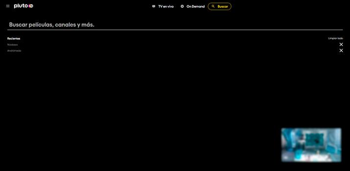 Buscador Pluto TV