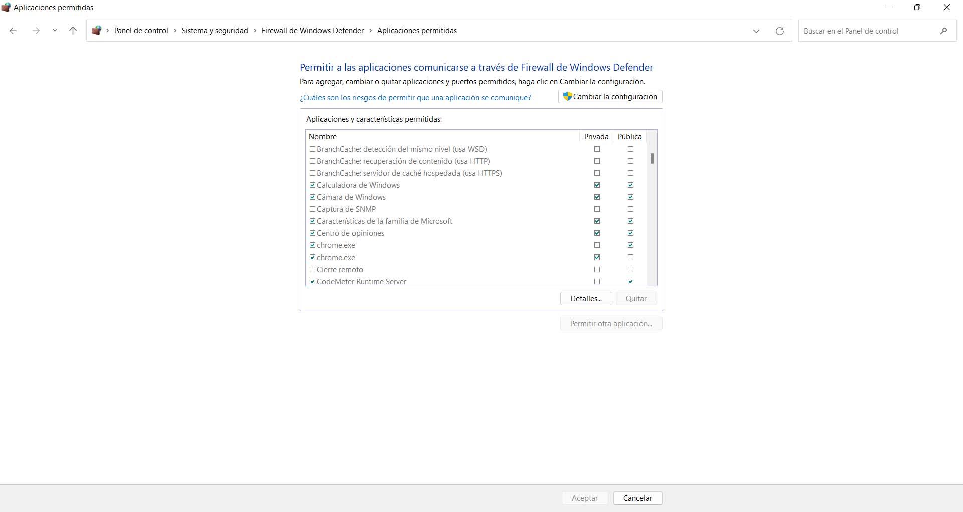 Permitir VPN en el firewall de Windows