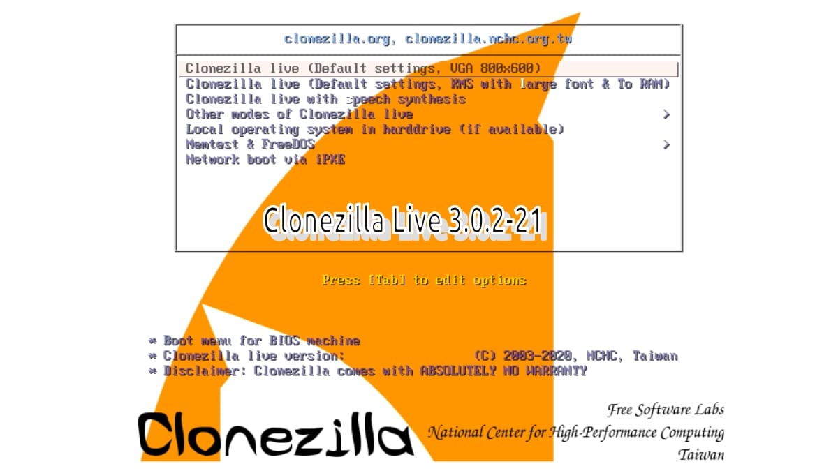 Clonezilla Live 3.0.2-21: Lanzamiento de la actual versión estable