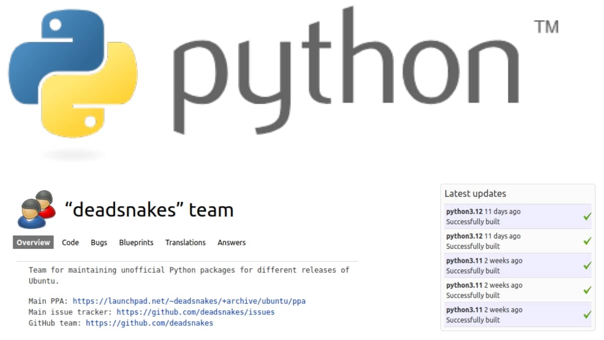 Instalar cualquier versión de Python 3: Usando un repositorio PPA