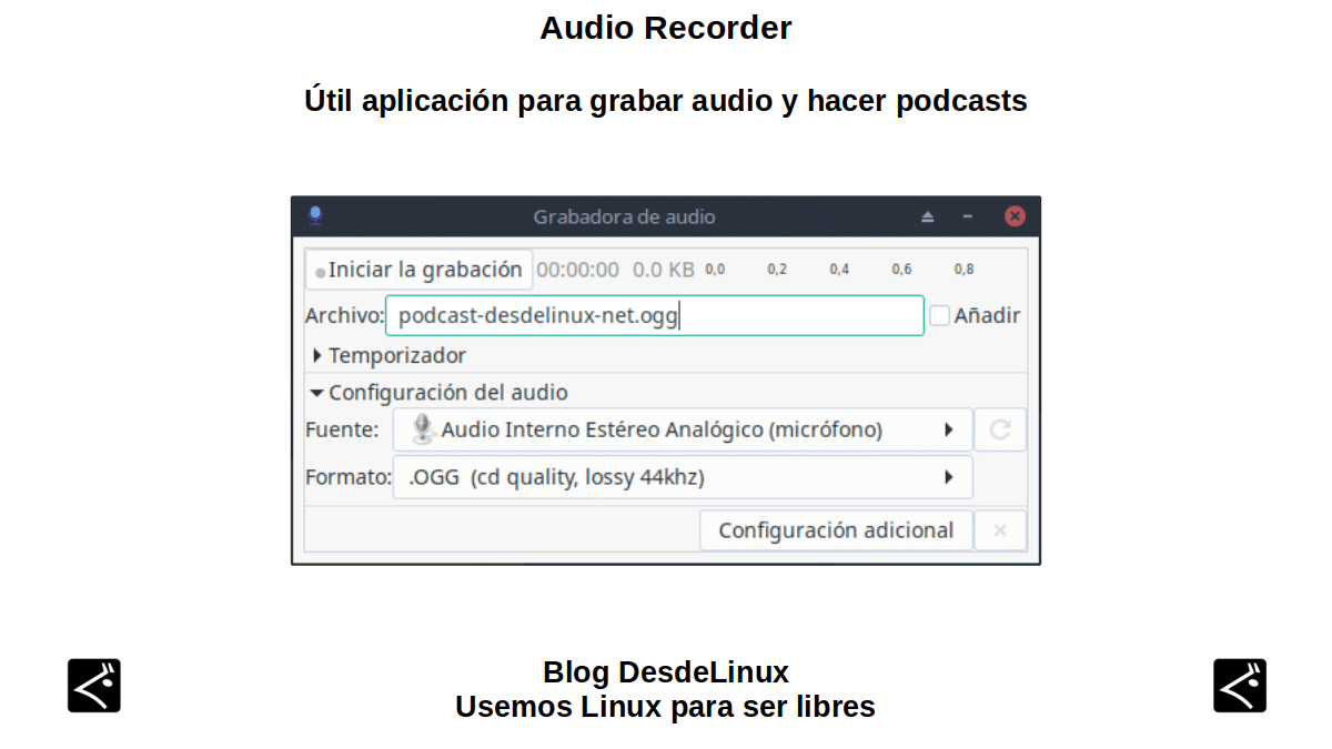 Audio Recorder: Útil aplicación para grabar audio y hacer podcasts