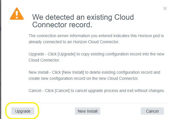 Horizon Cloud Connector configuración