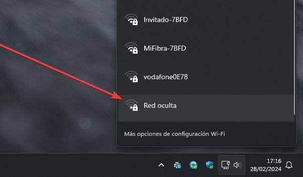 Wi-Fi red oculta
